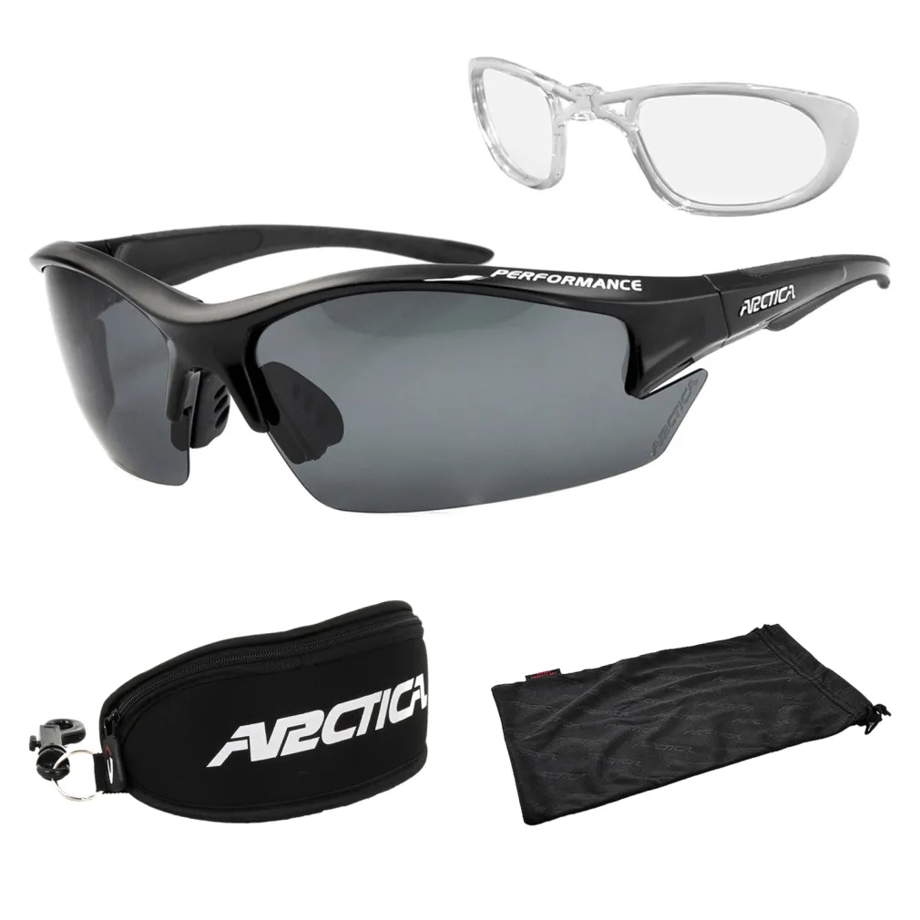 Arctica S148 Czarne PERFORMANCE Okulary Przeciwsłoneczne Gratisy