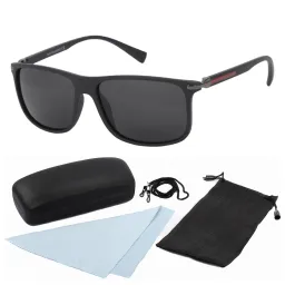 Polar Fashion HP39 C1 Czarne mat Polaryzacyjne Okulary Przeciwsłoneczne