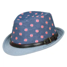 R186A Classic Hat Trilby Children'S W Dot With A Belt