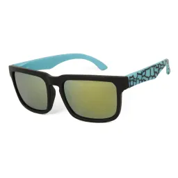 Sunglasses Nerd Haker Black Blue Mirror