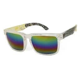 Sunglasses Nerd Haker Transparent Yellow Rainbow