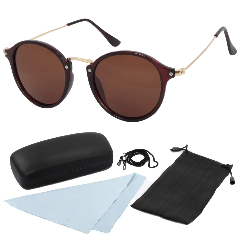 Polar Fashion P6050 C2 Brown-Gold Polarized Sunglasses