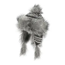 W211D Grey Winter Hat Warm Mongolian Hat