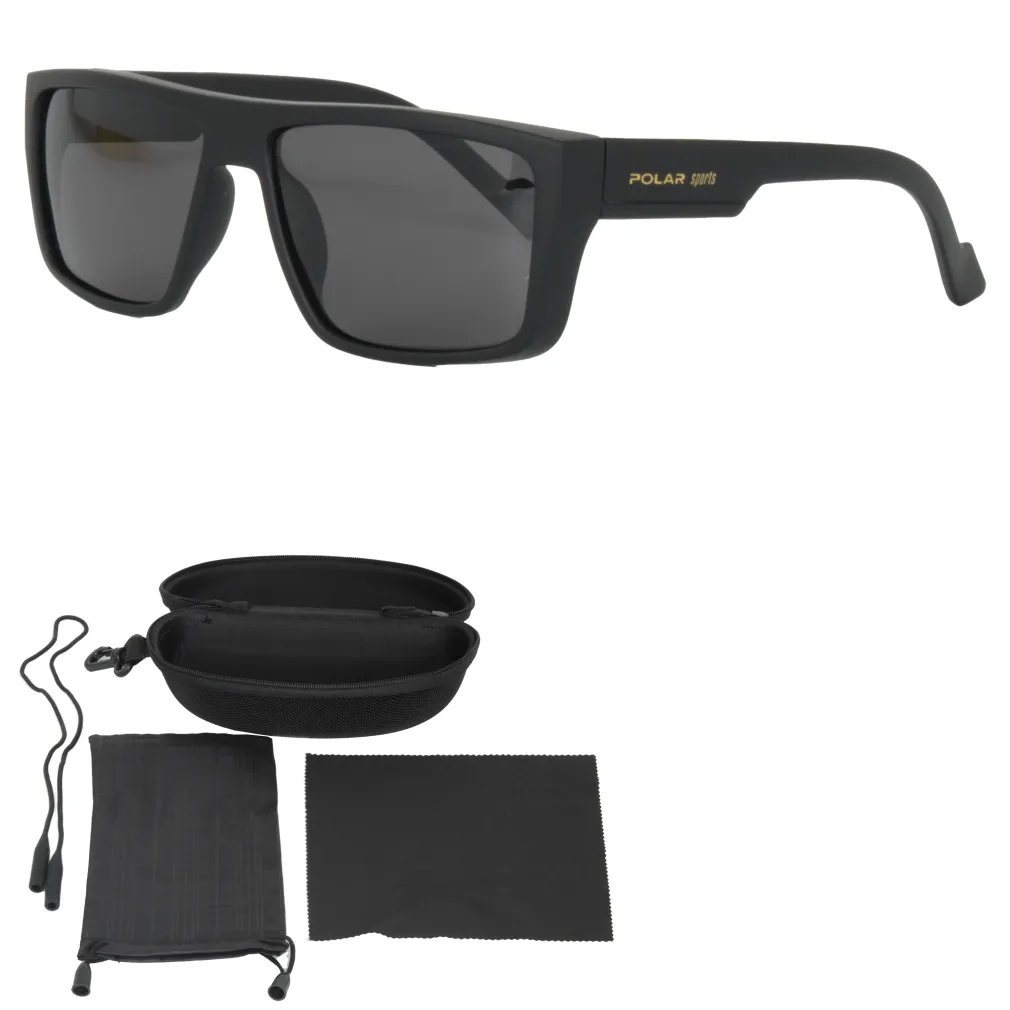 Polar Fashion P8118C1 Męskie Czarne Polaryzacyjne Okulary Przeciwsłoneczne