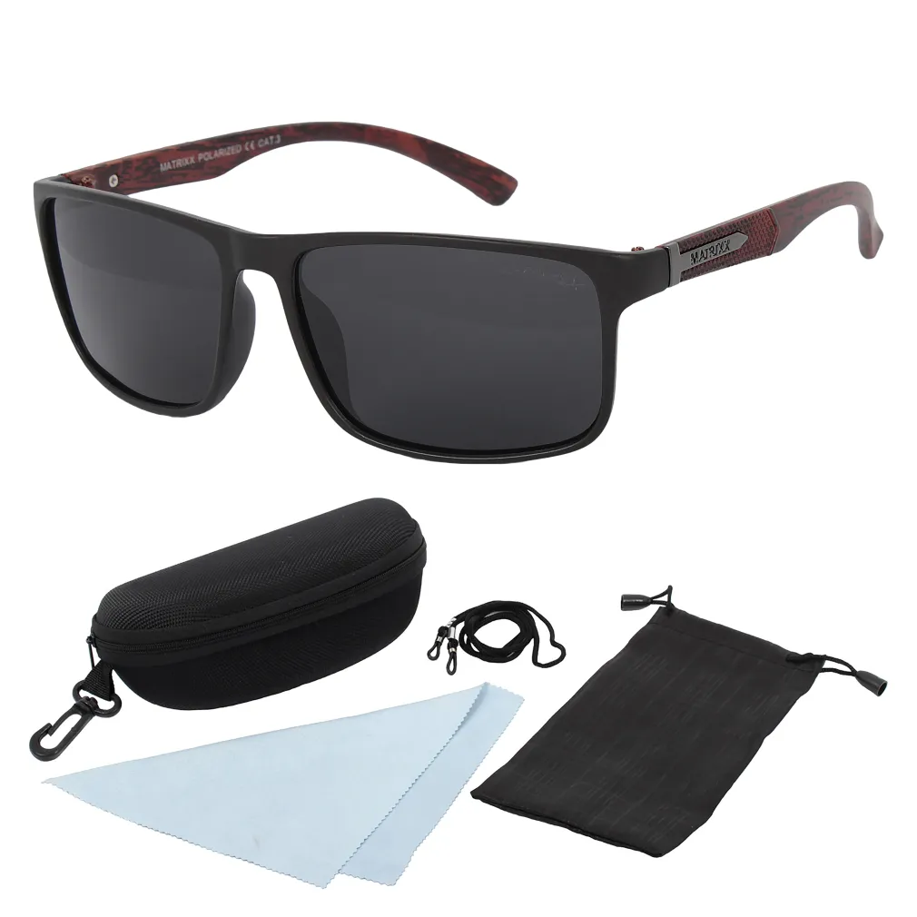 Polar Fashion P8814 C4 Black Shiny Polarized Sunglasses