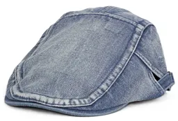 K150C Blue Flat Cap Cotton Cap