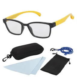 S8150 C16 Black Yellow Flexible Prescription Glasses Children'S