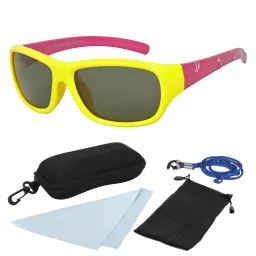 PJ1605A Yellow Pink Flexible Sunglasses Children'S Polarized