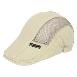 K221A Beige Cap Men'S Flat Cap Cotton