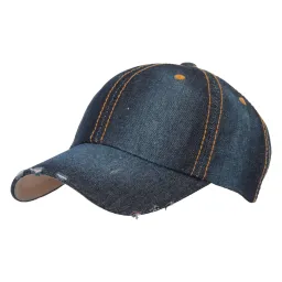 K157D Bawełniana czapka bejsbolówka gładka przecierana
