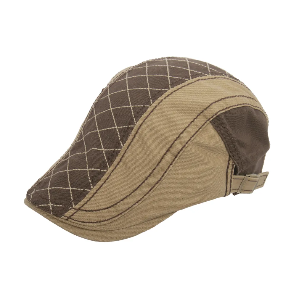 K178A Beige-Brown Men'S Cotton Cap