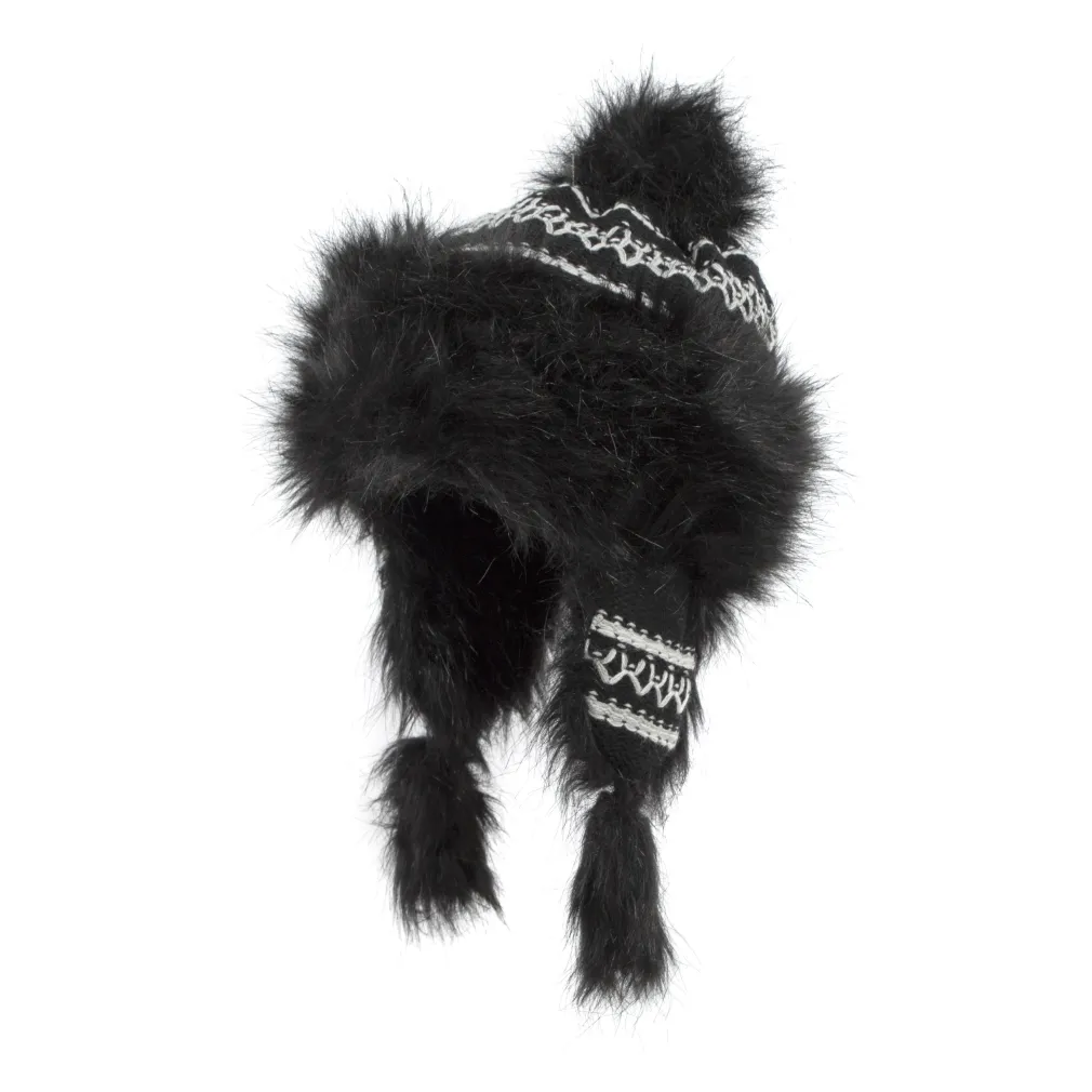 W211G Black Winter Hat Warm Mongolian Hat