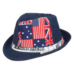 R188C Classic Hat Trilby Children'S Flag With A Belt