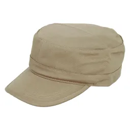 K114A Beige Patrol Cap Cotton Smooth