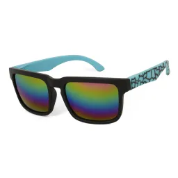 Sunglasses Nerd Haker Black Blue Rainbow