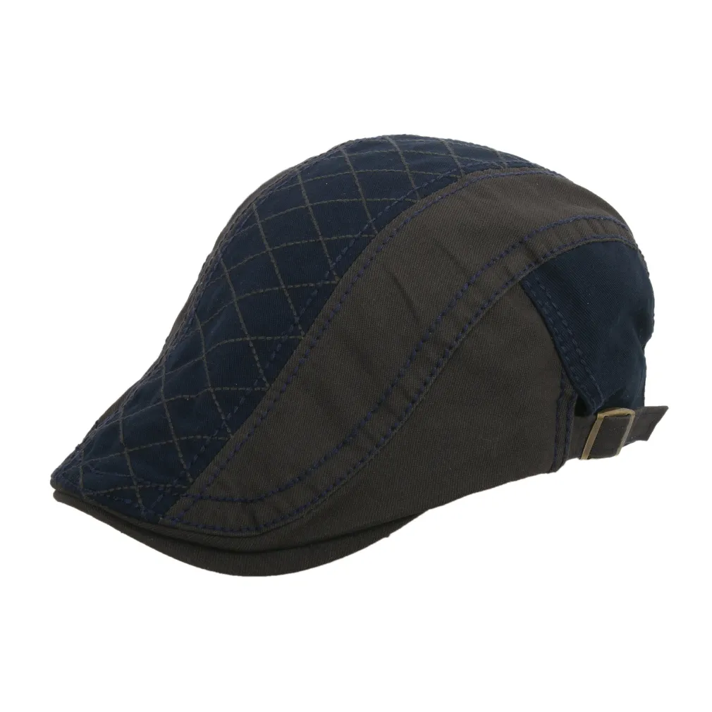 K178B Grey-Navy Men'S Cotton Cap