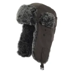 W156B Brown Warm Eared Winter Hat Waterproof