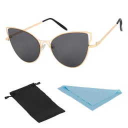 Sunglasses EC02 Gold- Grey Cat'S Eyes