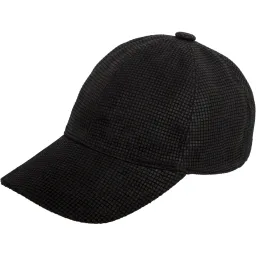 K205I Black Leather Cotton Baseball Cap