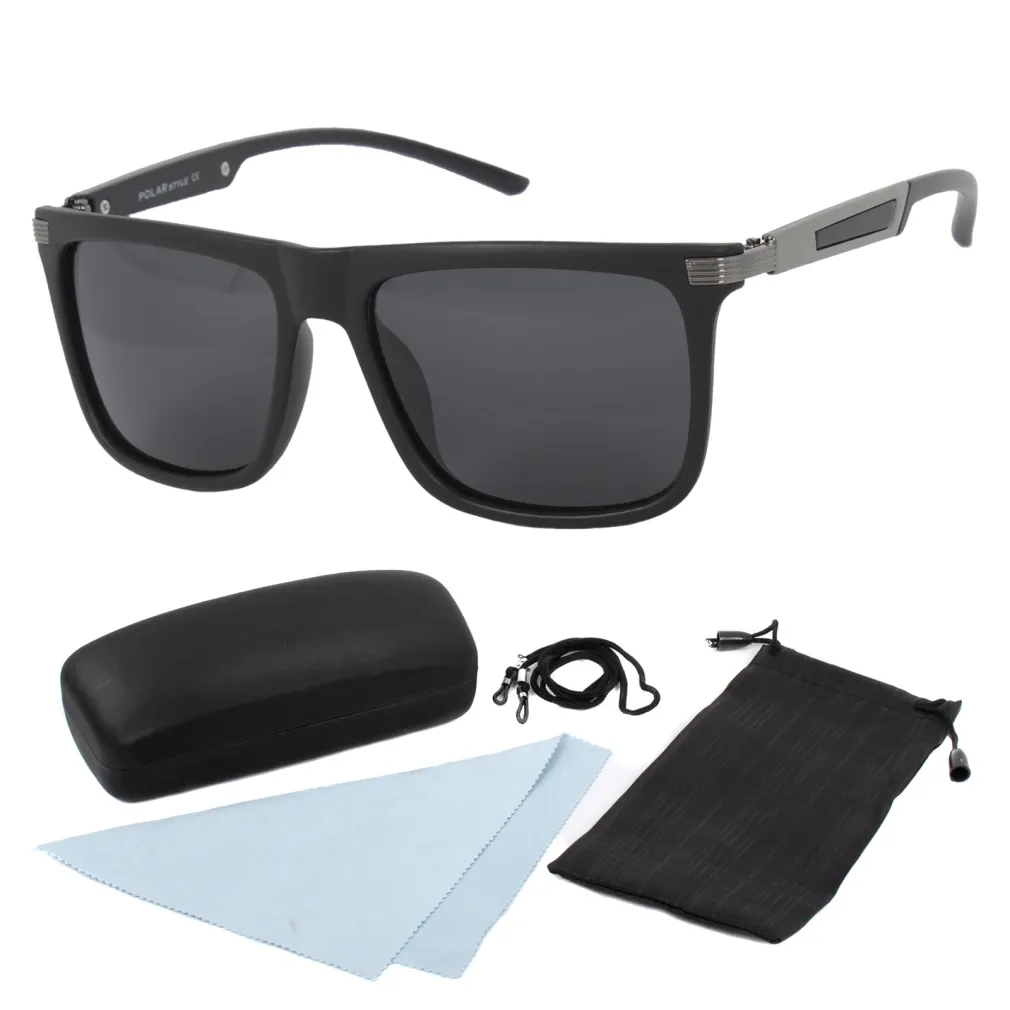 Polar Fashion P117 C1 Black Mat Polarized Sunglasses