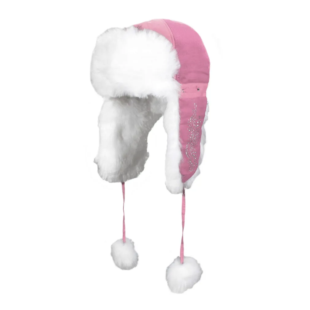 W102E Pink A Warm Eared Winter Hat