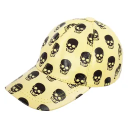 K206B Yellow Leather Baseball Cap