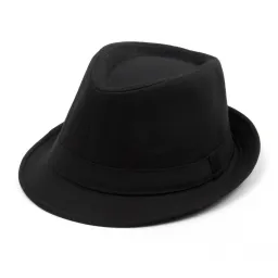 R42 Czarny Klasyczny kapelusz gładki Michael Jackson