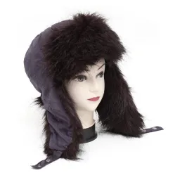 W129A Purple Winter Eared Hat With Long Dog Ear Type