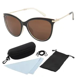 Polar Fashion P138 C3 Brown-Beige Polarized Sunglasses