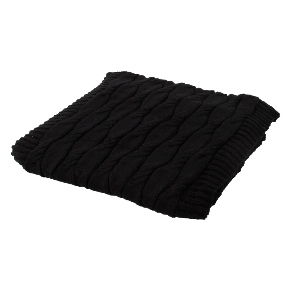 W358Ds Black Haker Women'S Winter Scarf Knitted