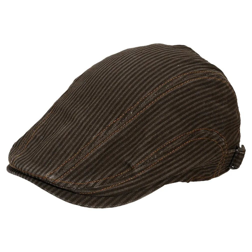 K61B Brown Men'S Cotton Cap