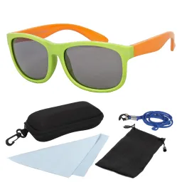 PJ1608D Green Orange Flexible Sunglasses Children'S Polarized