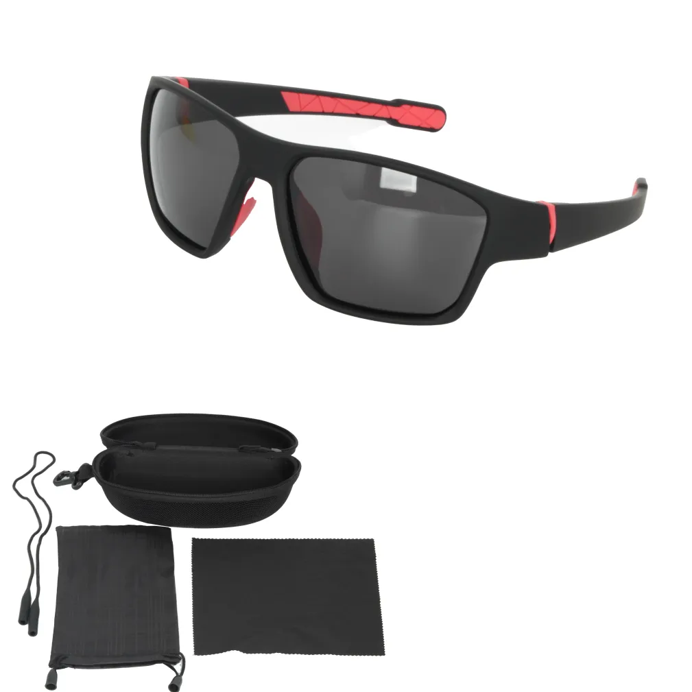 Polar Fashion P8174C4  Męskie Czarne Matowe  Polaryzacyjne Okulary Przeciwsłoneczne