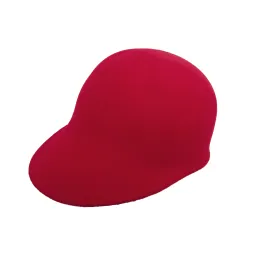 K57D Czerwony wełniany kaszkiet damski czapka dżokejka