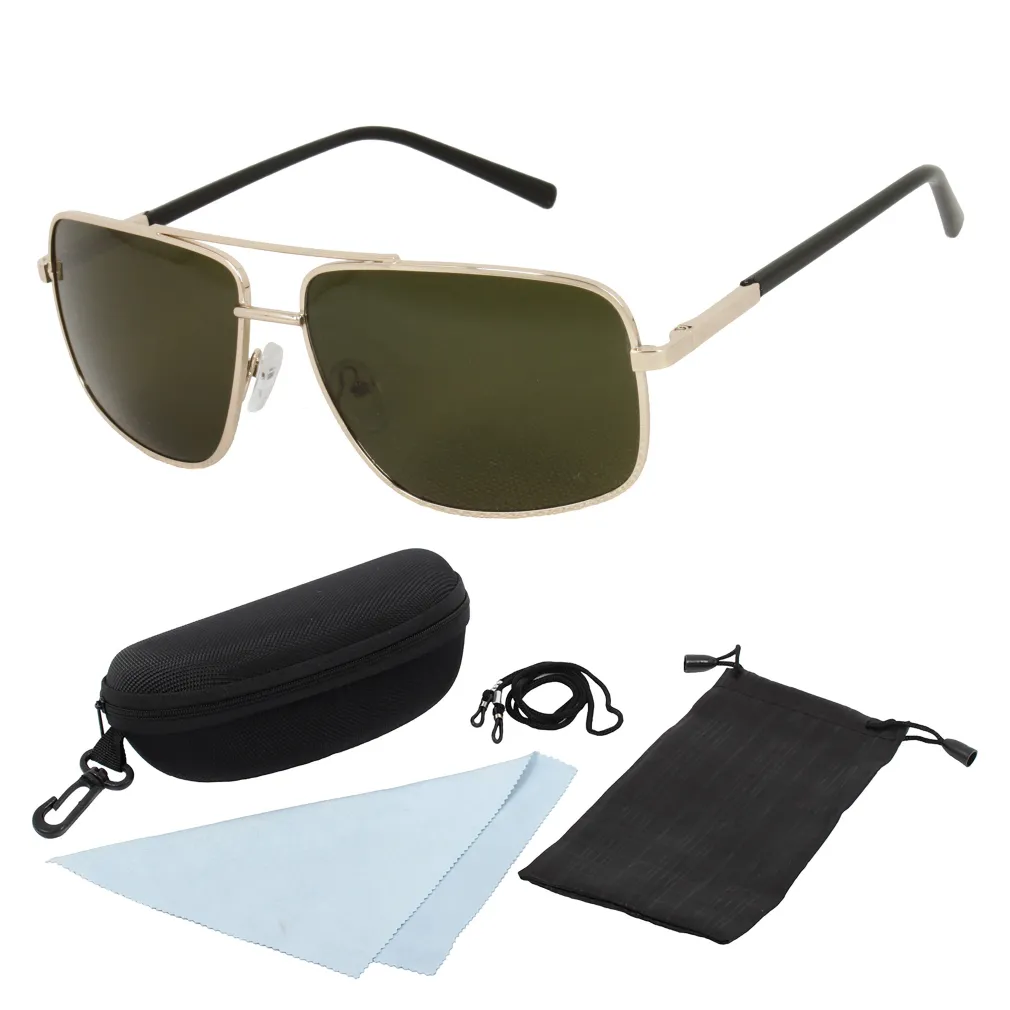 Polar Fashion P5021 Gold Polarized Sunglasses