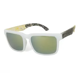 Sunglasses Nerd Haker White Yellow Mirror