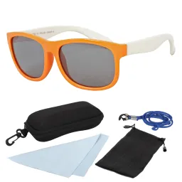 PJ1608B Orange White Flexible Sunglasses Children'S Polarized