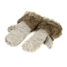 W324Ar Beige Women'S Knitted Gloves