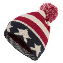 W247B Winter Hat Flag Warm With Knitted