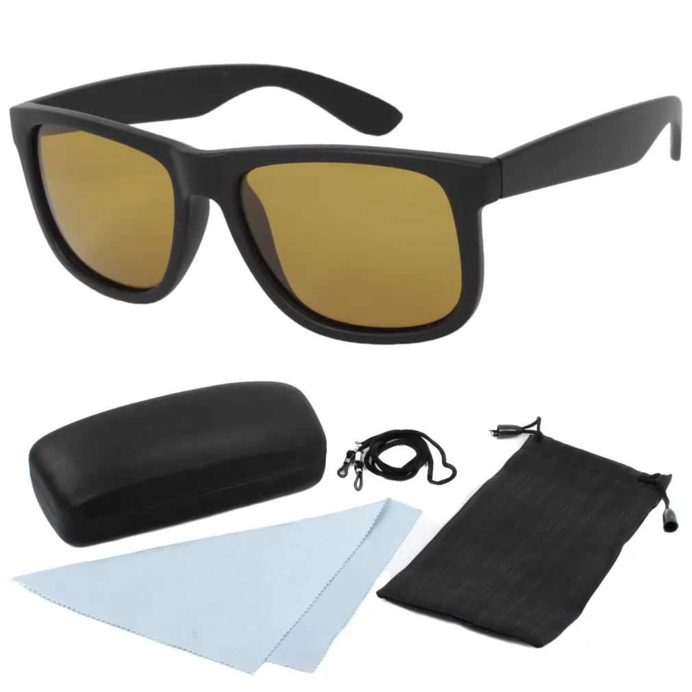 Polar Fashion P9001 C1 Czarne Matowe Polaryzacyjne Okulary Przeciwsłoneczne