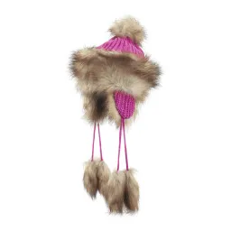 W210D Fuchsia Winter Hat Warm Mongolian Hat