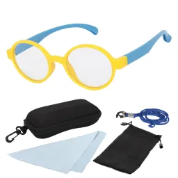 S8146 C10 Yellow Blue Flexible Prescription Glasses Children'S