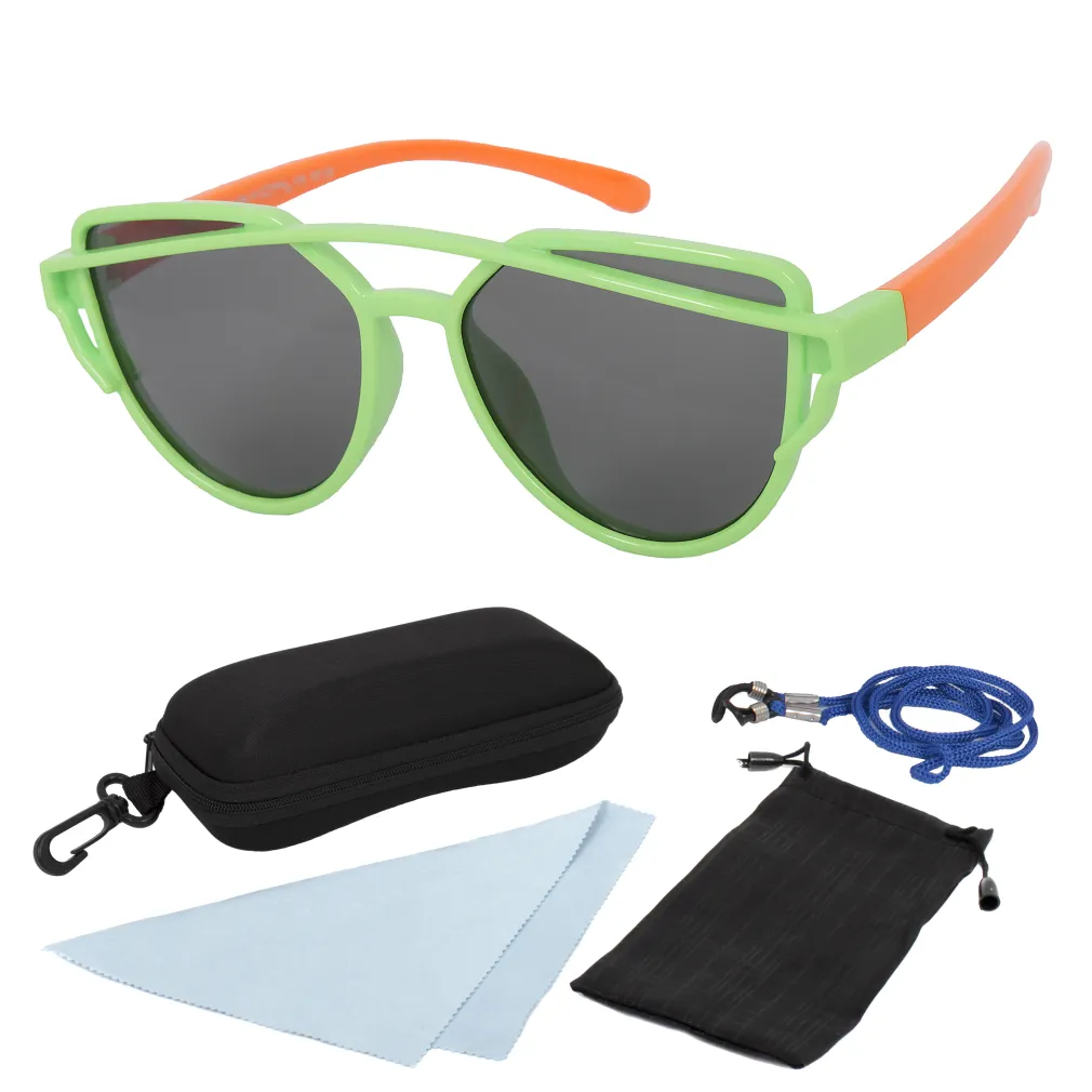 S8167 C7 Green Orange Flexible Sunglasses Children'S Polarized