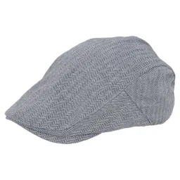 K155C Blue Men'S Cotton Cap Herringbone