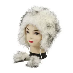 W187A Ecru A Warm Winter Hat Women'S Fur Hat