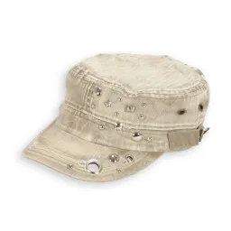 K46B Beige Patrol Cap Cotton