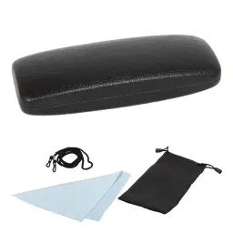 Et21C Black Hard Case For Glasses And Microfiber Cloth