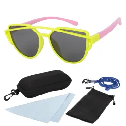 S8167 C2 Yellow Pink Flexible Sunglasses Children'S Polarized