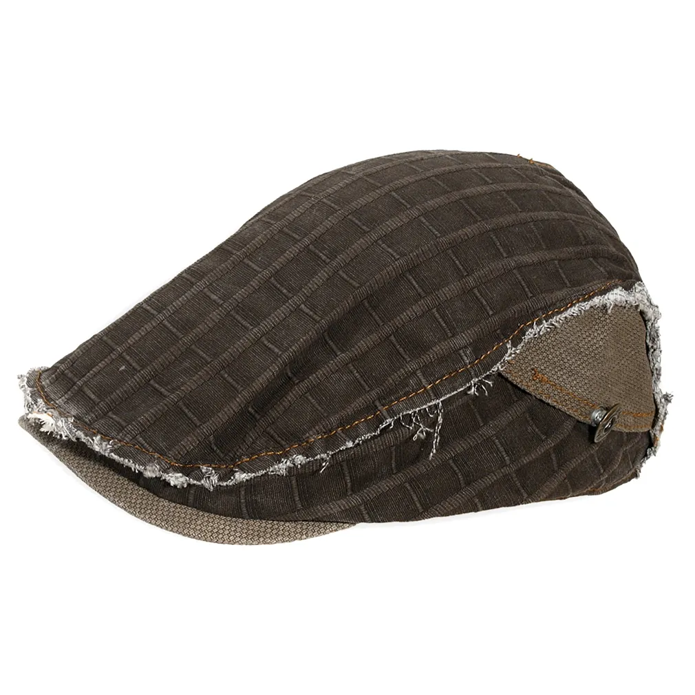 K64B Brown Men'S Cotton Cap