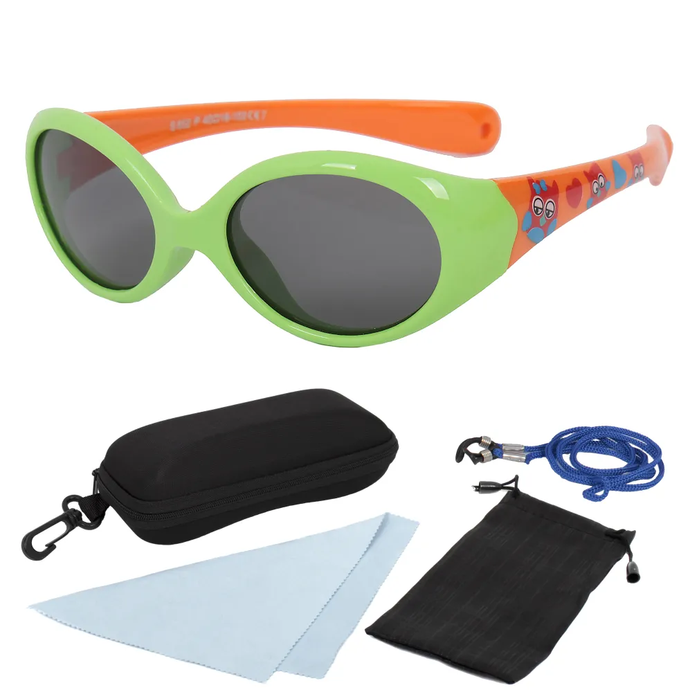 S852 C7 Green Orange Flexible Sunglasses Children'S Polarized